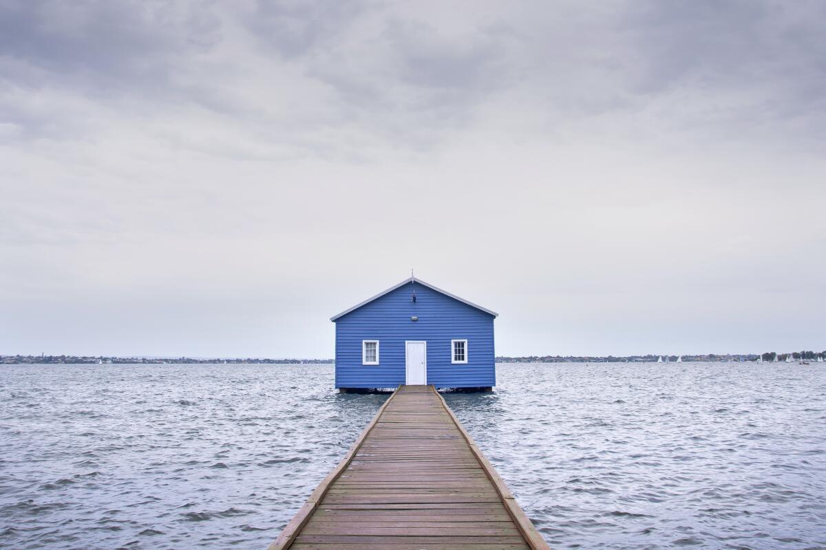 This boathouse from the book "Accidentally Wes Anderson."