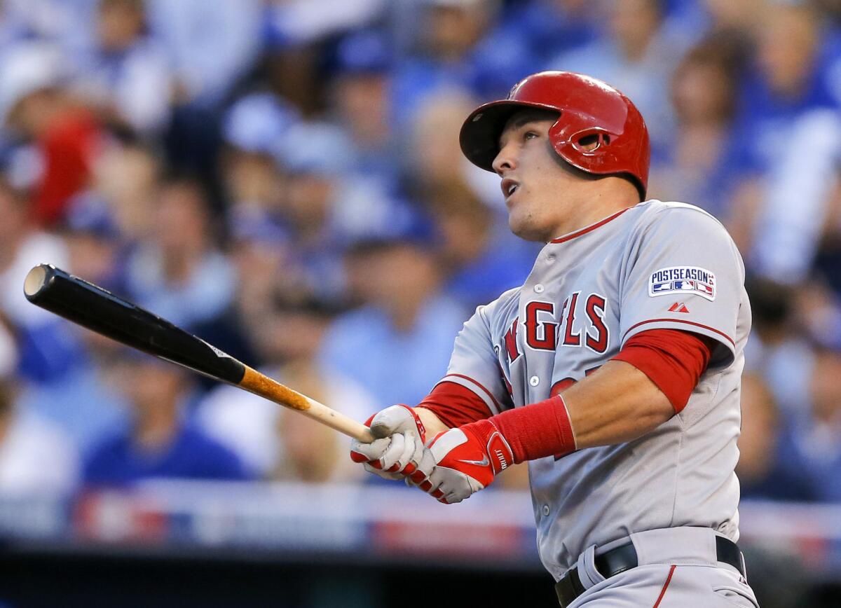 Mike Trout hit a career-high 36 home runs, and he led the league in runs scored (115) and runs batted in (111).