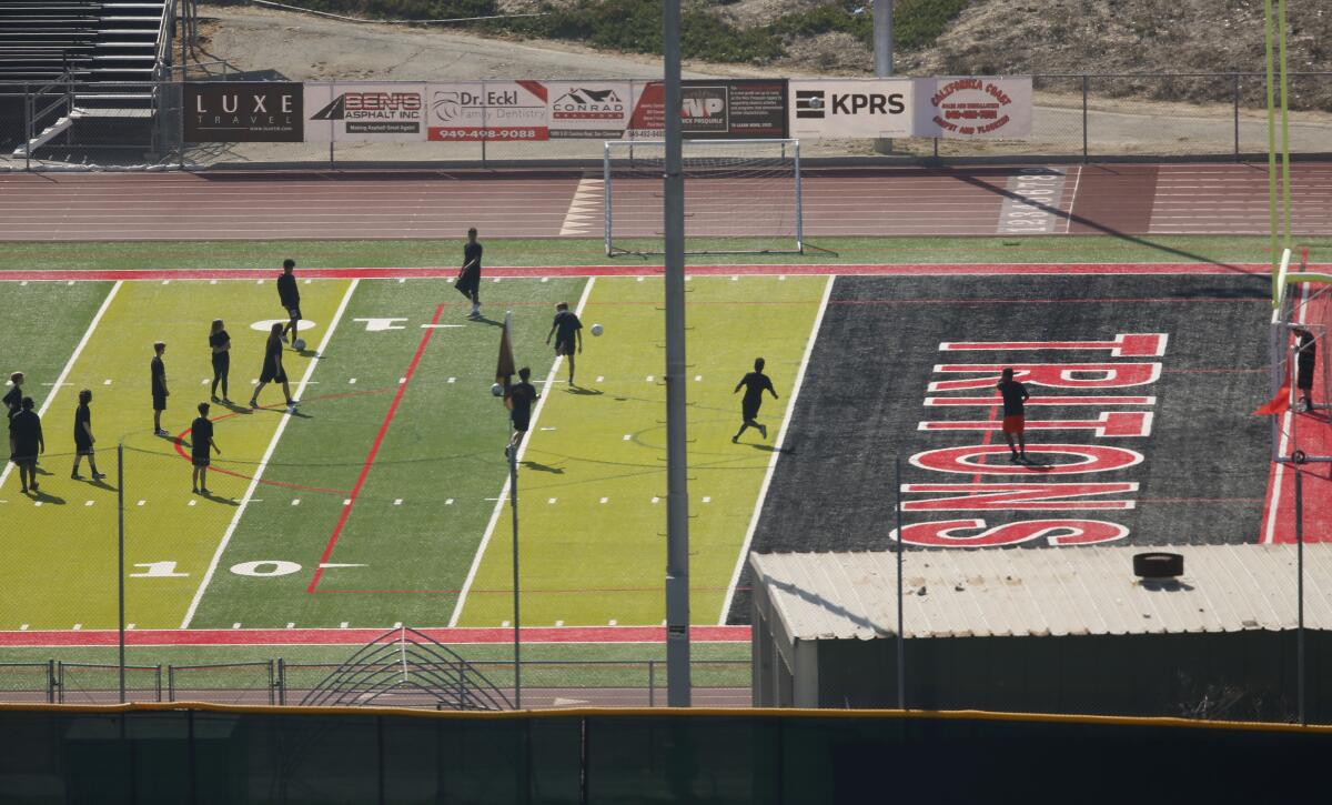 Lincoln High School played a football game against San Clemente High at Thalassa Stadium on Sept. 13, seen here three days later.