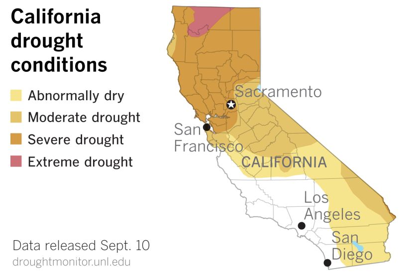 Drought conditions continue to expand in California.