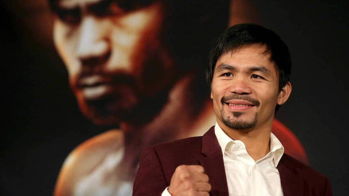 Manny Pacquiao says his fight Saturday against Timothy Bradley could be his last since he plans to win a Senate seat in the Philippines. His trainer says not so fast, though.