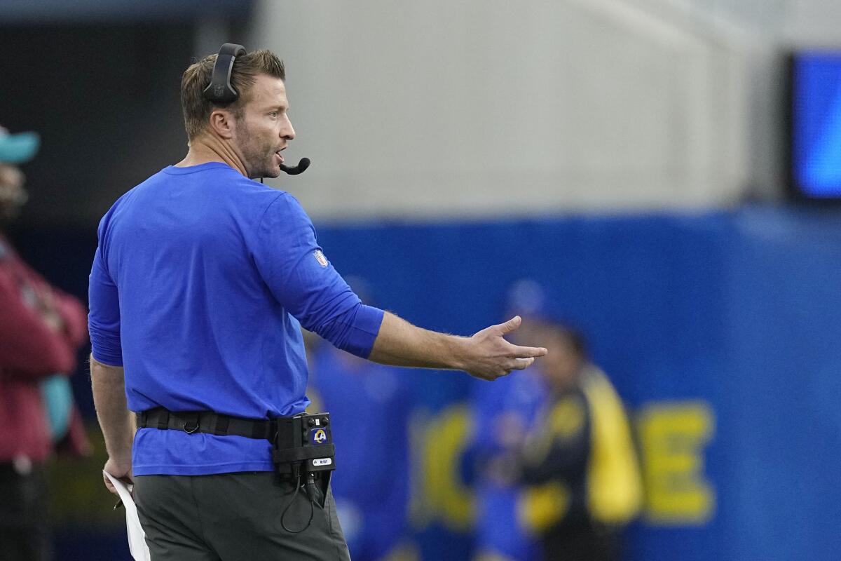 Why does Rams coach Sean McVay keep abandoning the run game? - Los Angeles  Times