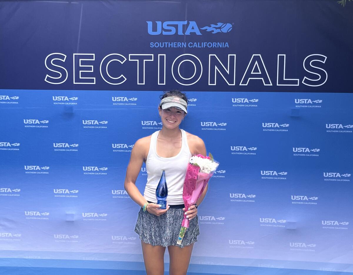 Mika Ikemori was second in the girls' 18s at 121st annual USTA Southern California Junior Sectional Tennis Championships.