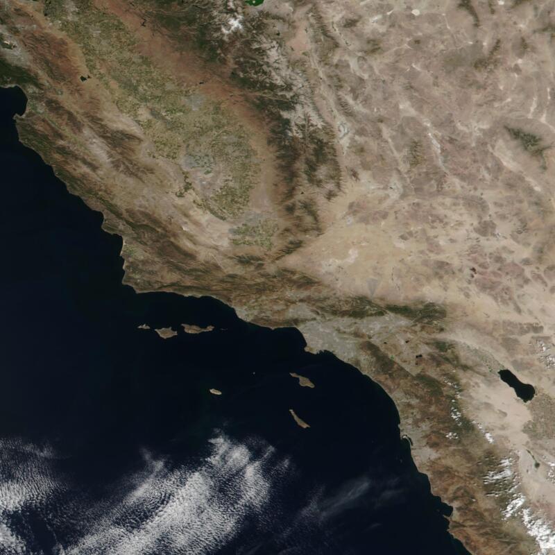 Satellite image from the National Aeronautics and Space Administration shows Southern California on Sept. 22, 2022