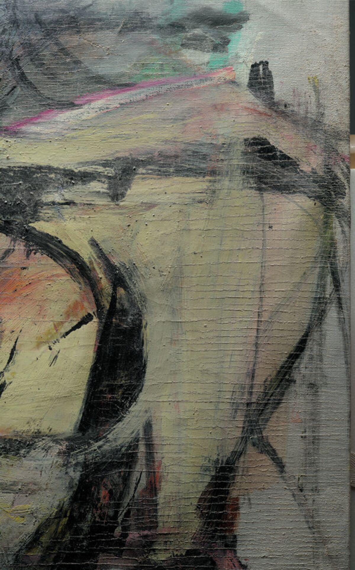 Detail of Willem de Kooning's 'Woman-Ochre'