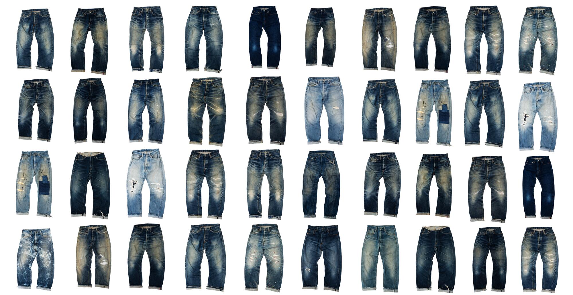 Vintage Japanese selvedge denim jeans at Transnomadica’s The Blue Chaper pop-up at Fred Segal