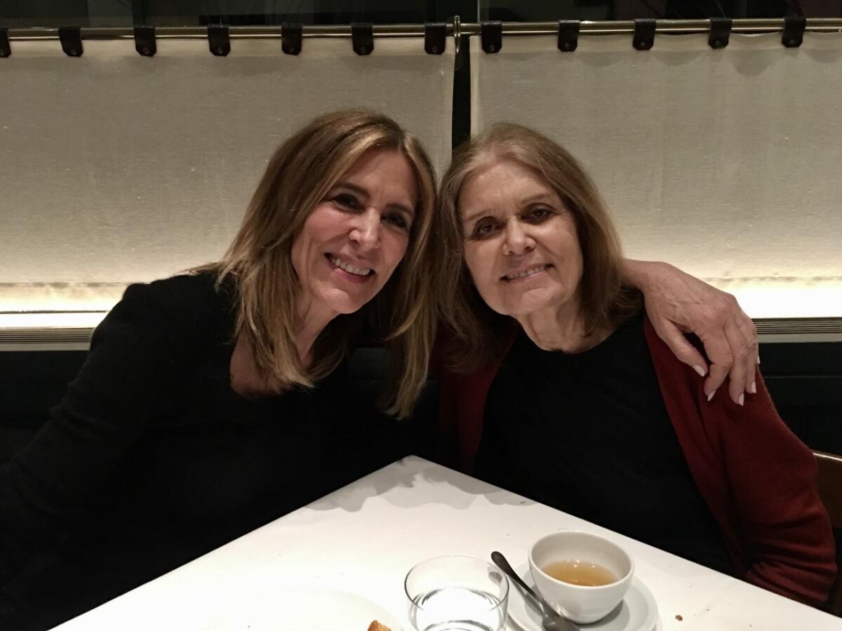 Longtime friends Christine Lahti, left, and Gloria Steinem, partnered on "Gloria: A Life."