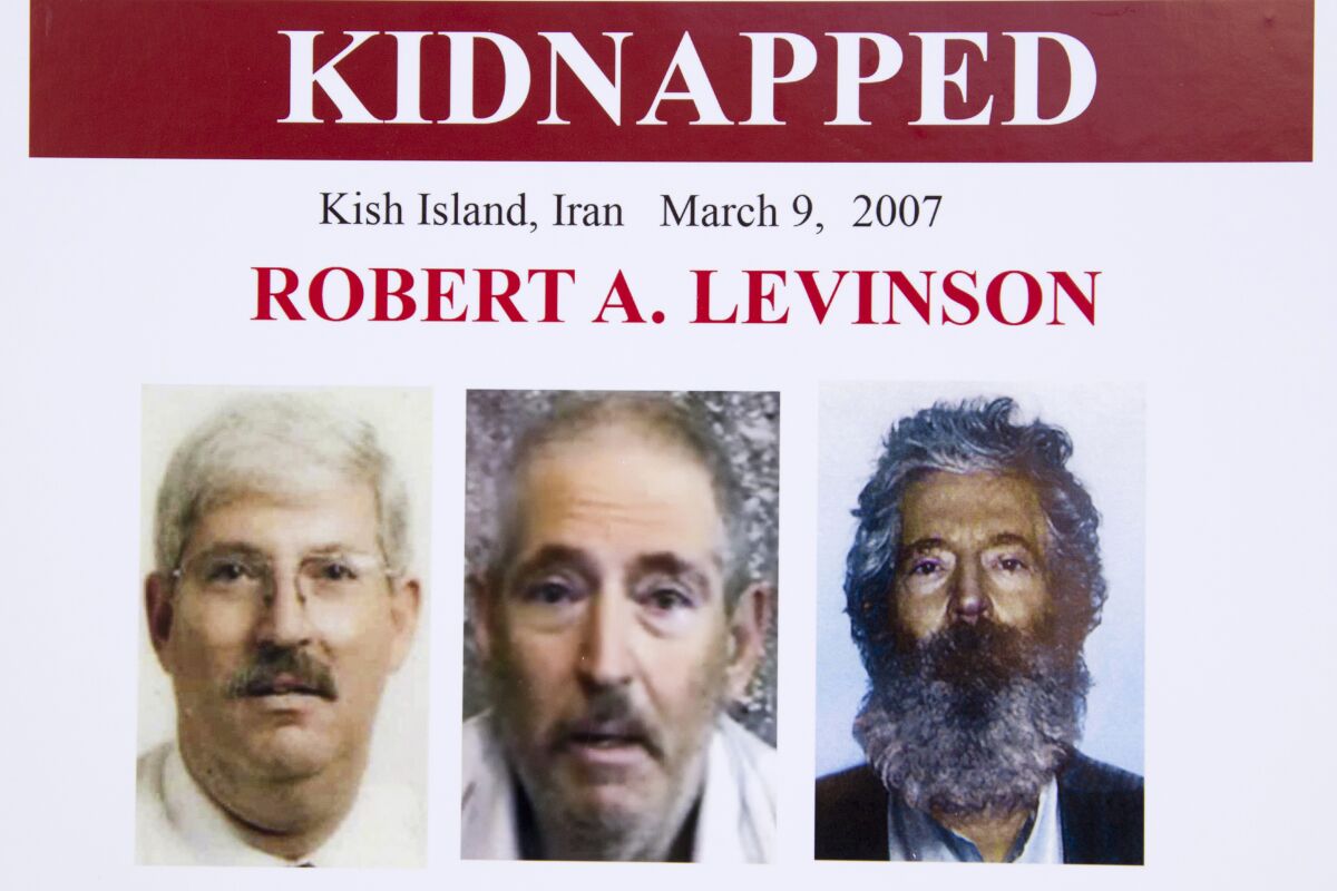 FBI poster showing images of former FBI agent Robert Levinson