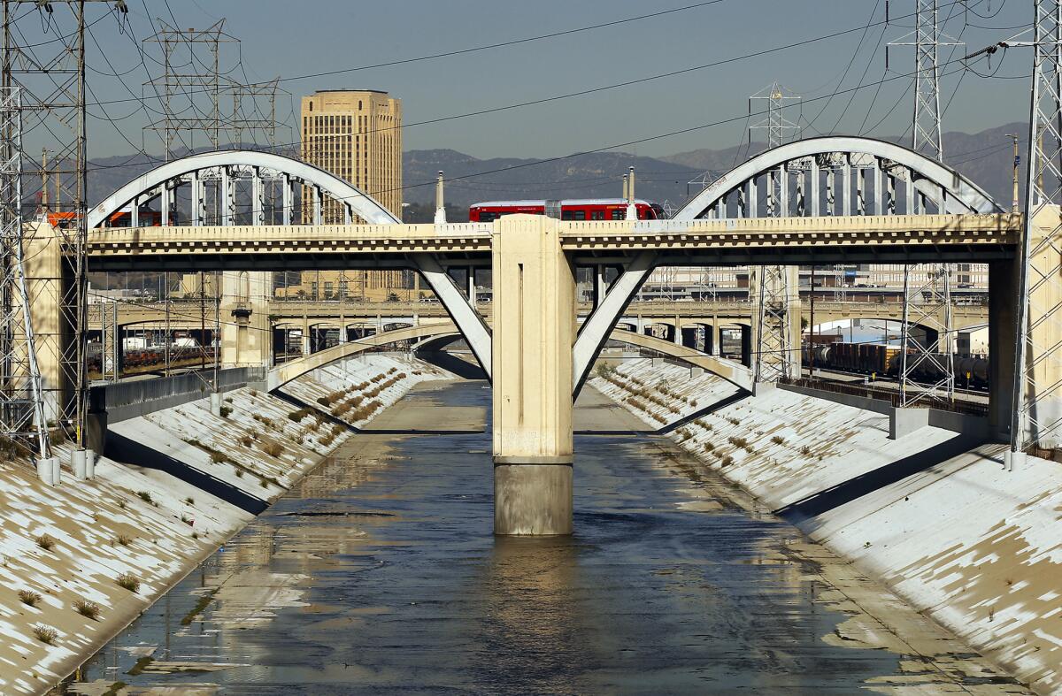 The aging 6th Street Viaduct over the Los Angeles River.