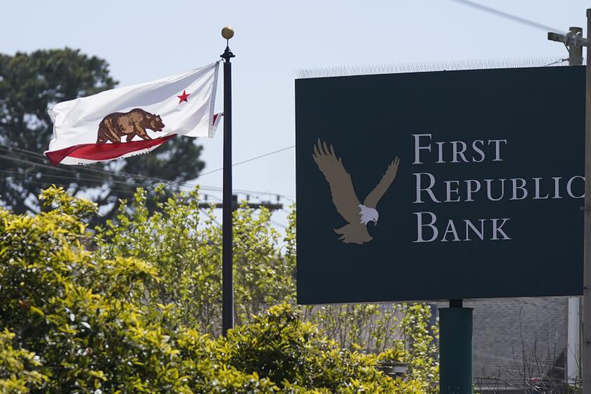 A sign to a First Republic Bank location is shown in San Francisco, Tuesday, April 25, 2023. (AP Photo/Jeff Chiu)