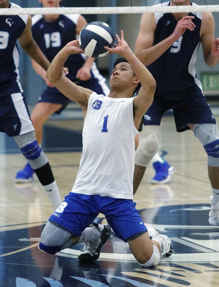 Photo Gallery: Crescenta Valley vs. Burbank in Pacific League boys’ volleyball