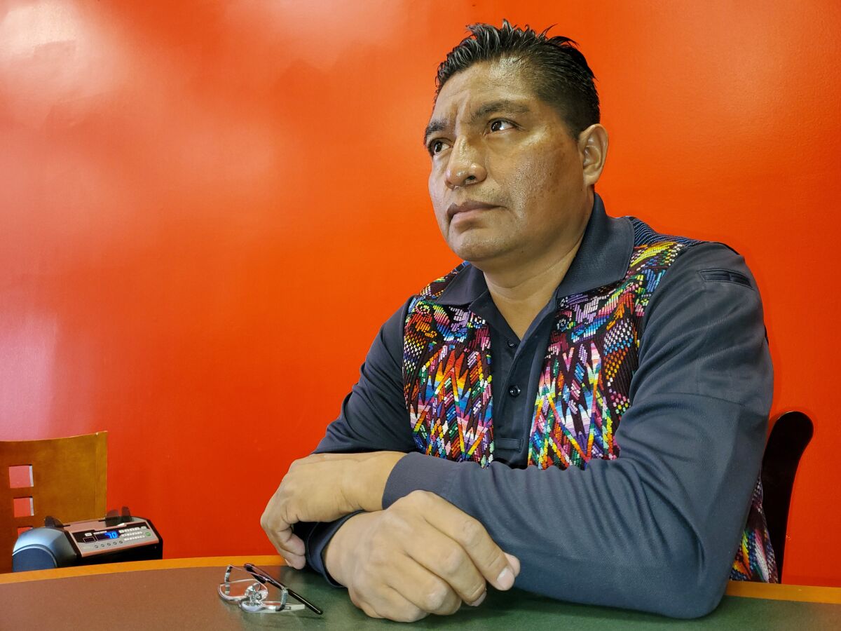 Aldo Waykan, originally from Guatemala, is a translator and runs a business in the Westlake area of Los Angeles.