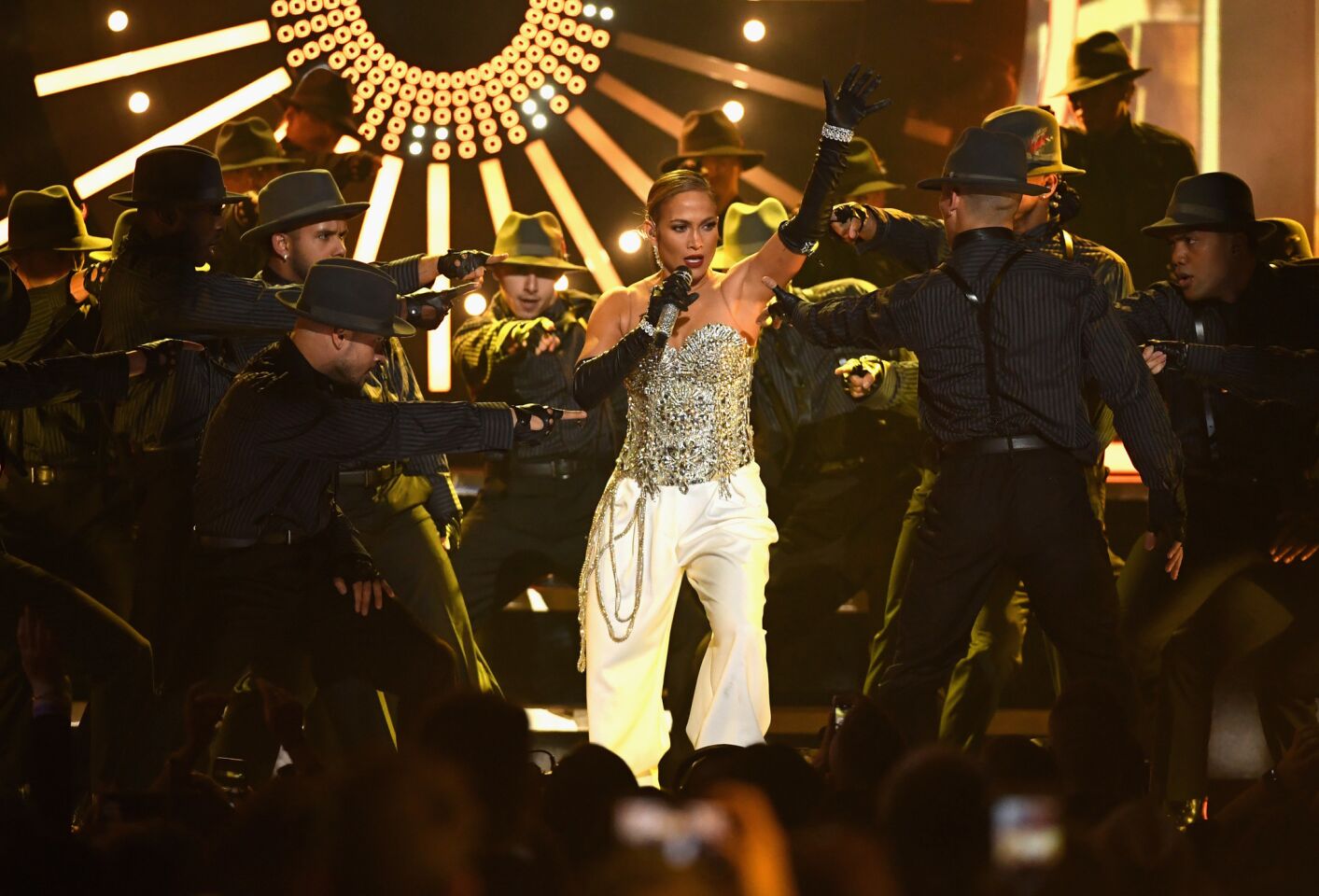 Jennifer Lopez performs.