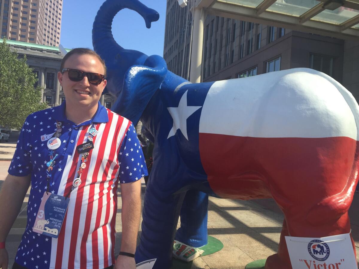 High school teacher Ryan Davenport, an alternate delegate from Texas, skipped Donald Trump's nomination at the GOP convention.