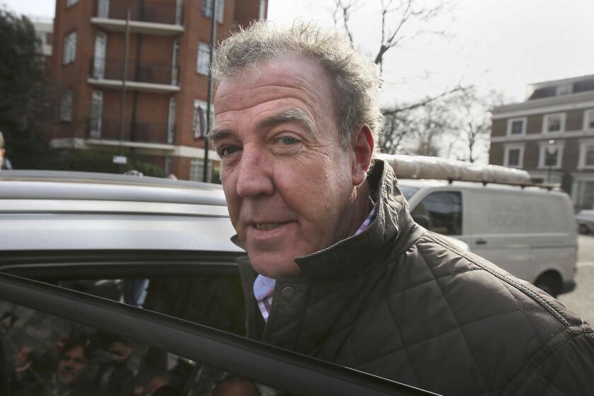 Top Gear host Jeremy Clarkson leaves his home in London earlier this month.