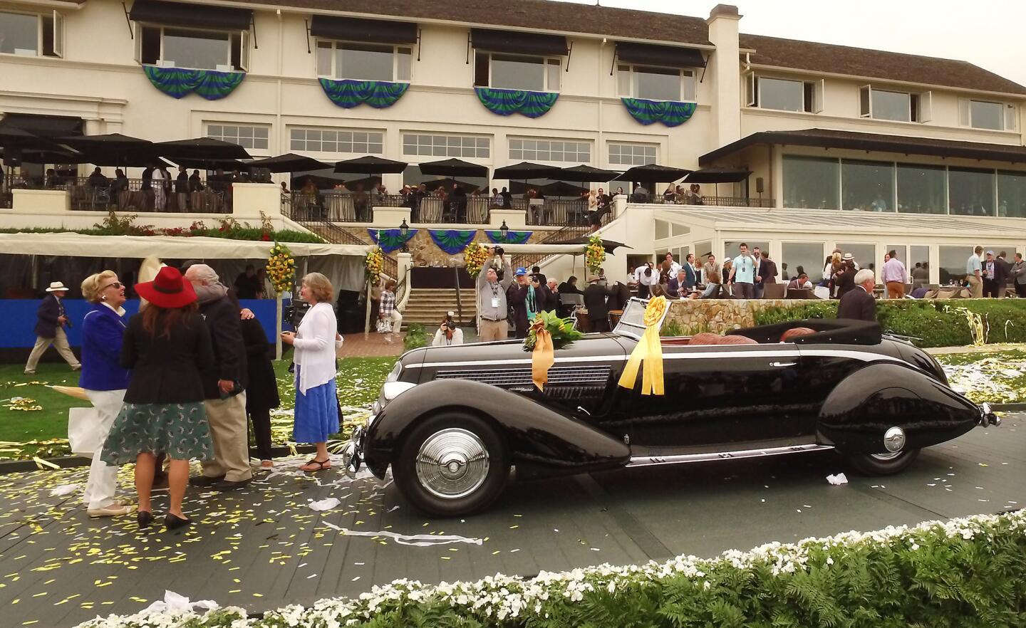 A 1936 Lancia Astura Cabriolet owned by Richard Mattei of Paradise Valley, Ariz., won best of show at the 2016 Pebble Beach Concours d'Elegance.