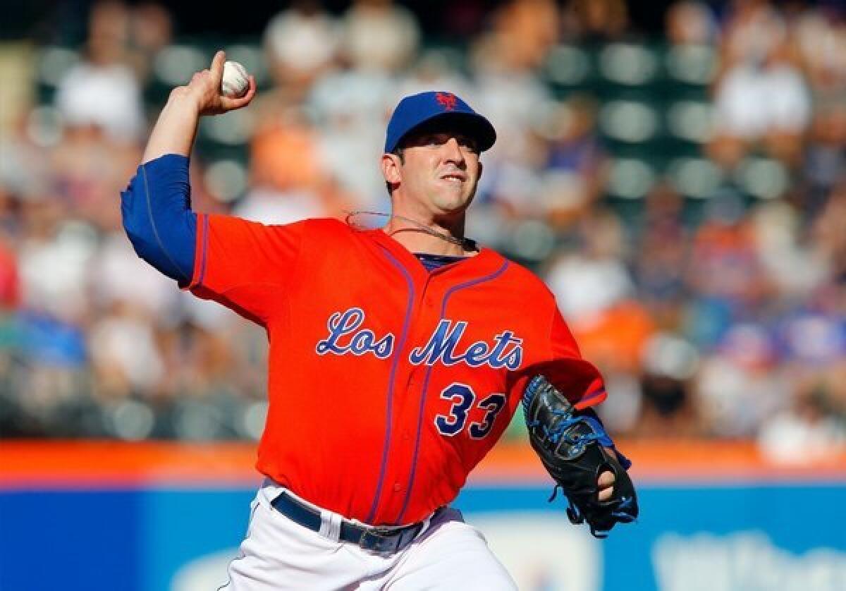 Matt Harvey has a partially torn ligament is his right elbow.