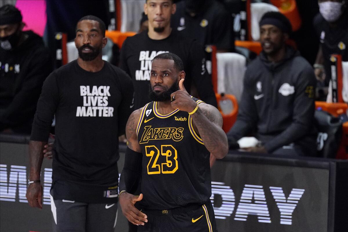 NBA Playoffs 2020: LeBron James dominant as Los Angeles Lakers book place  in Western Conference Finals