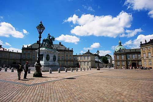Amalienborg Palace is home of Copenhagen's royal family