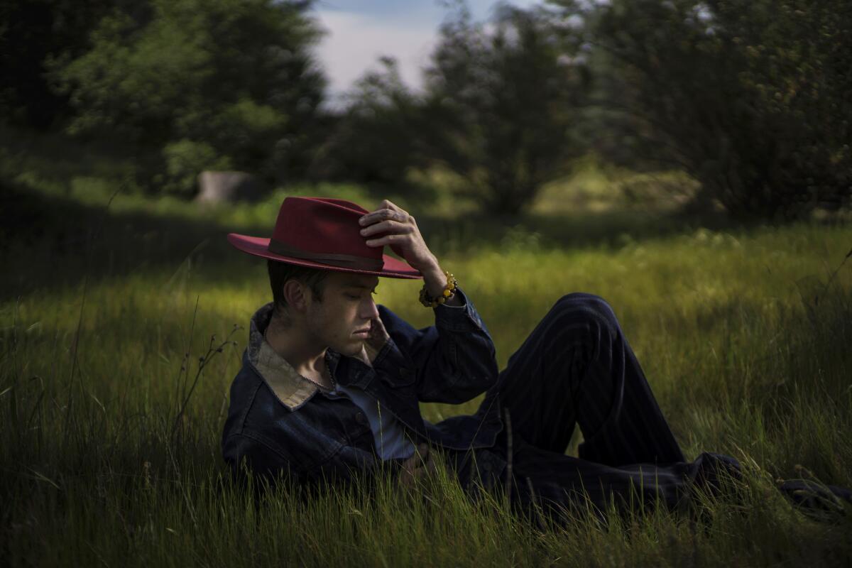 Harry Hudson poses for a portrait at the Franklin Canyon Park in Beverly Hills on April 24.