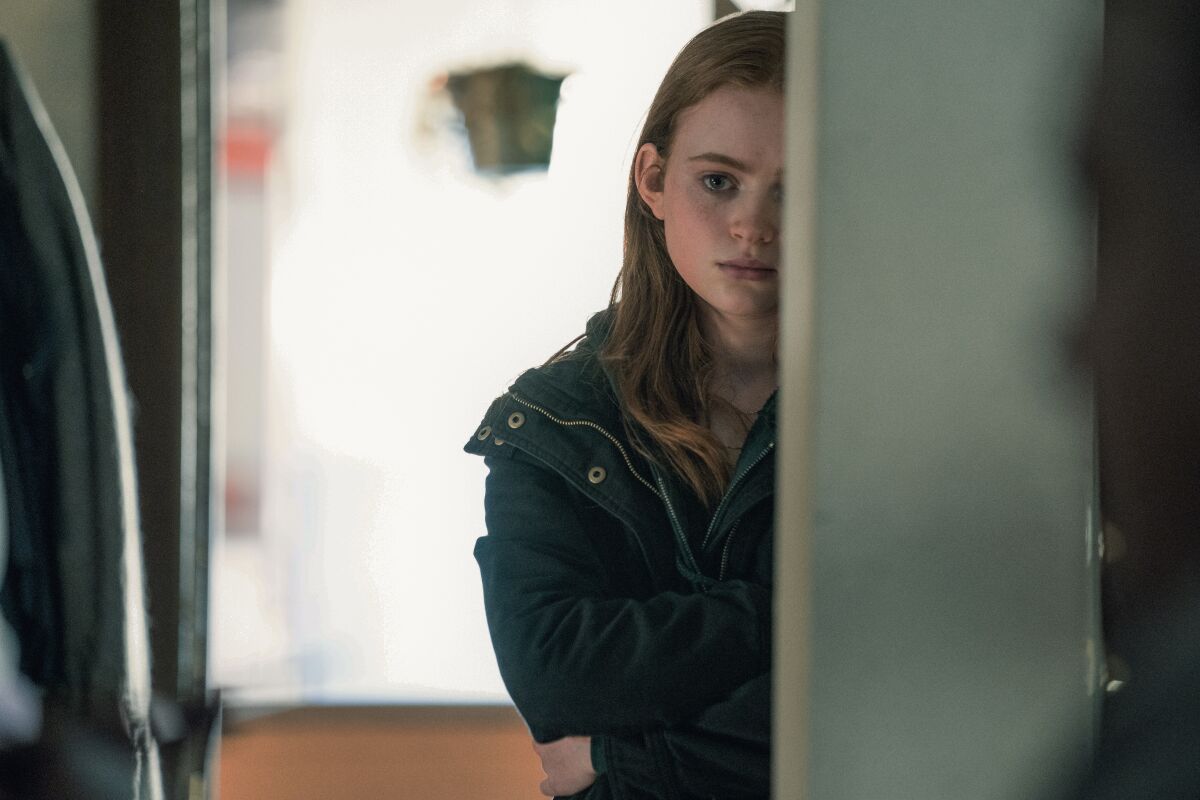Sadie Sink in a scene from "The Whale."