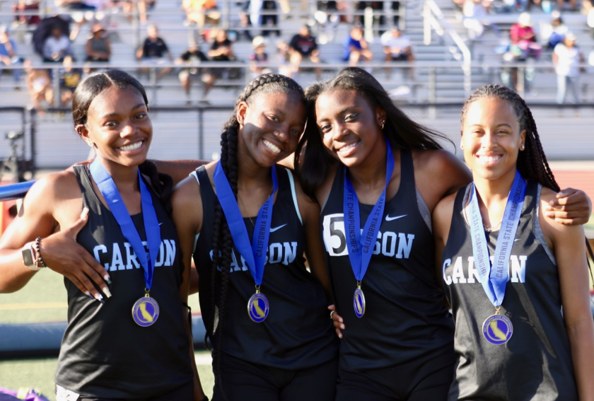 Carson 400 team members after winning.