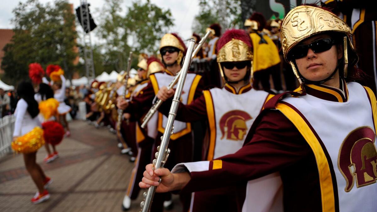 The Trojan Marching Band will perform at the kickoff of the Festival of Books, which runs Saturday and Sunday at USC.