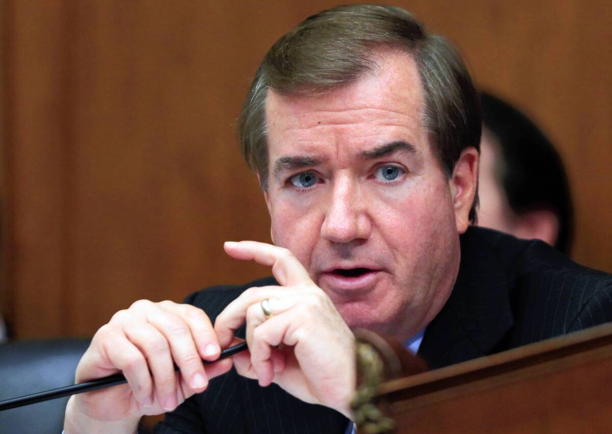 Rep. Ed Royce (R-Fullerton) is expected to be the new chairman of the House Foreign Affairs Committee.