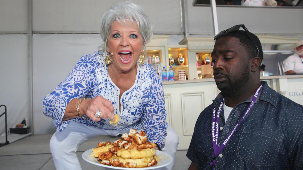 Chef Paula Deen, onstage during the 2015 Food Network & Cooking Channel South Beach Wine & Food Festival in Miami Beach, has a new book deal.