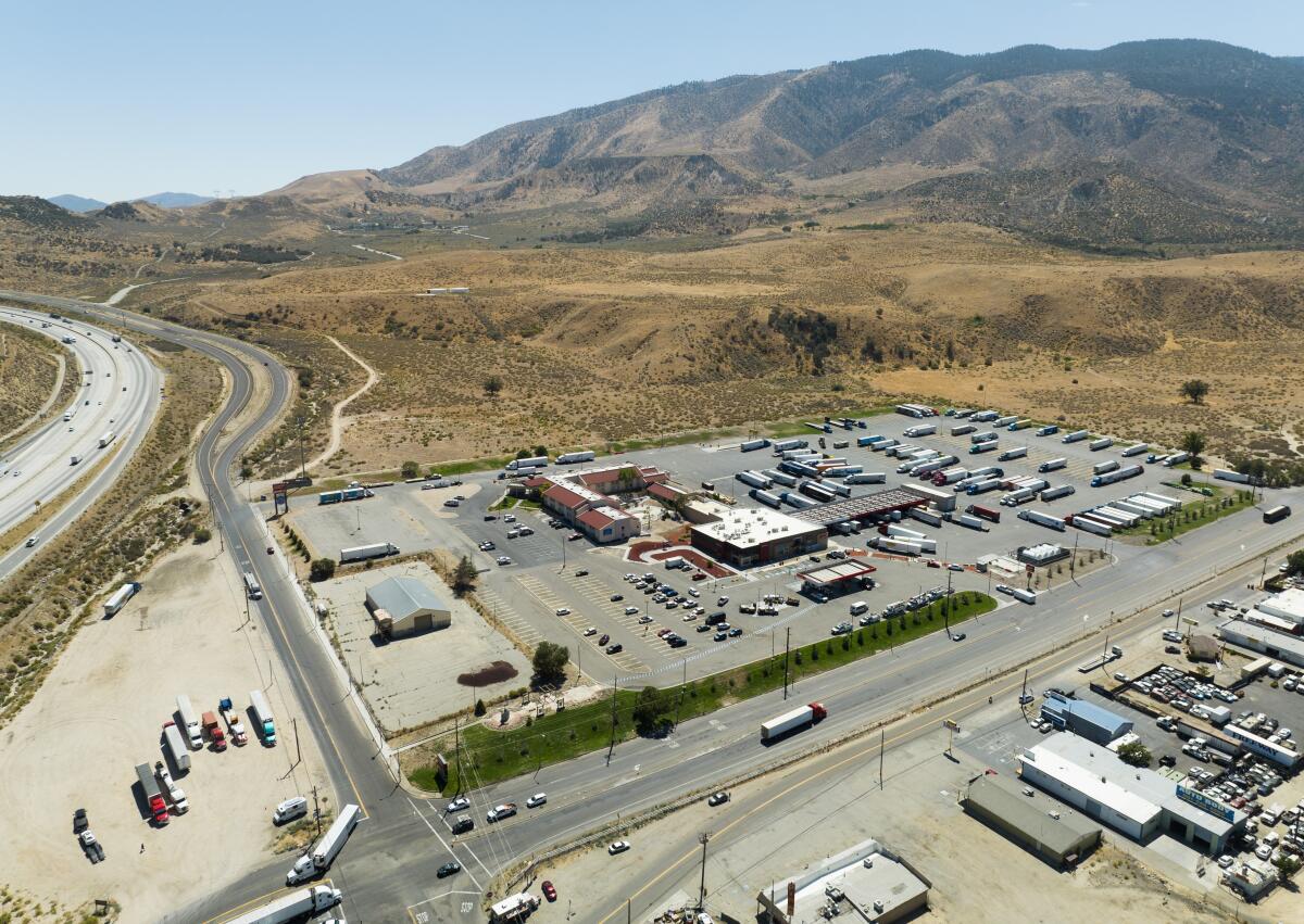 The Flying J truck stop in Lebec was the site of the July 11 Brink's heist.