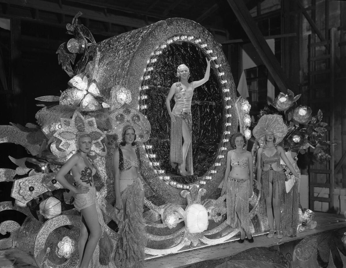 Sept. 24, 1932: "Cameo of Jewels" float from Max Factor in the Electrical Parade and Sports Pageant at the Memorial Coliseum.