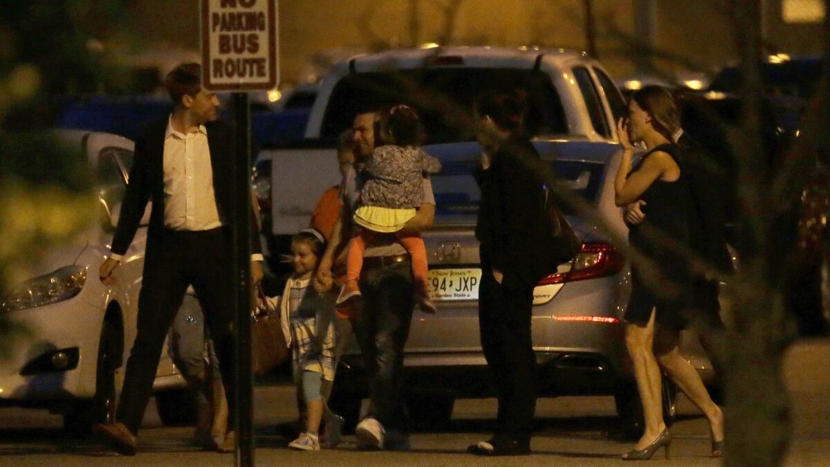 Pablo Villavicencio, center, with his family after his release from the Hudson County Correctional Facility in Kearny, N.J., on July 24.