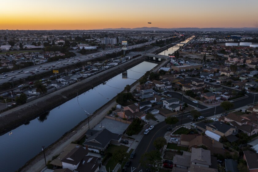 The Dominguez Channel runs though Carson