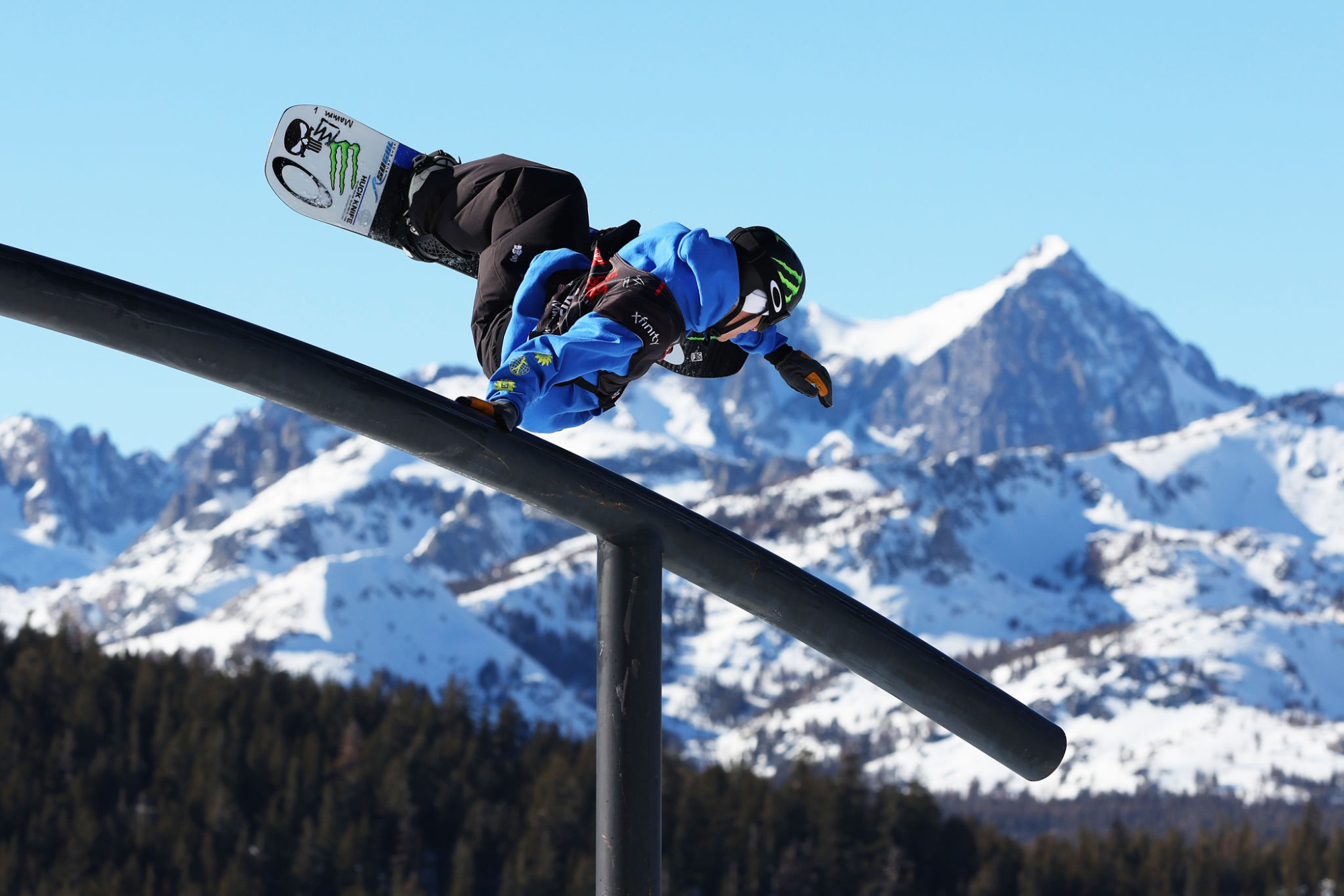 Der US-Snowboarder Dusty Henricksen vom Team United States tritt im Herren-Slopestyle an.