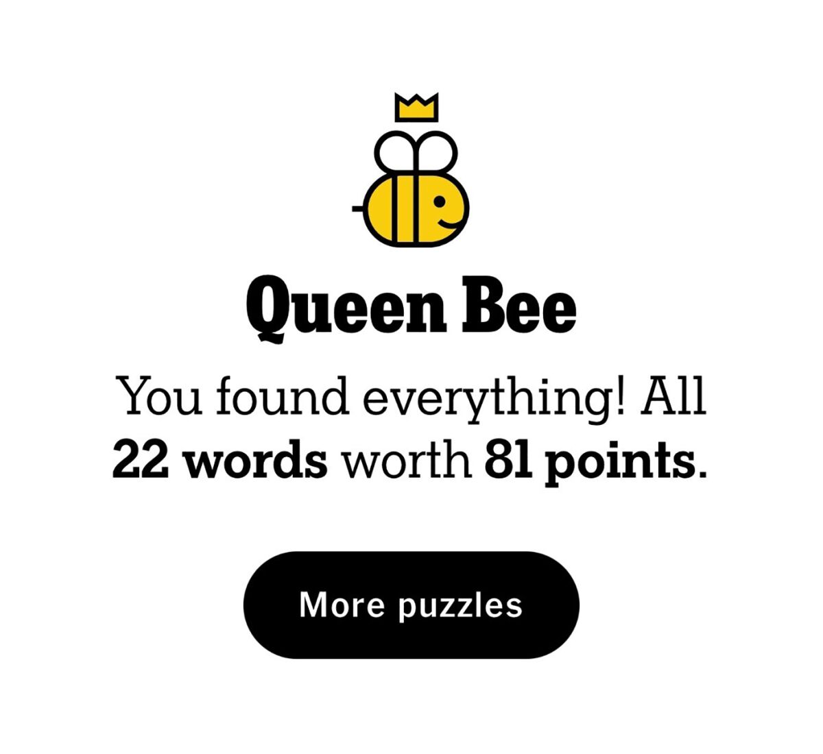A photo of the New York Times Spelling Bee game