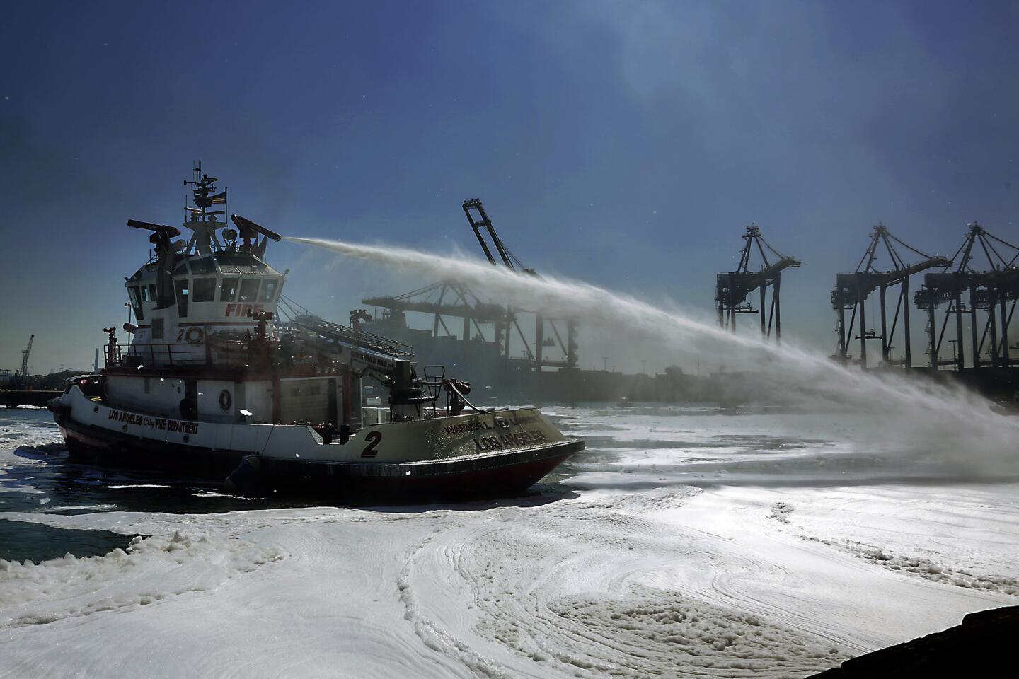 Fire at Port of Los Angeles