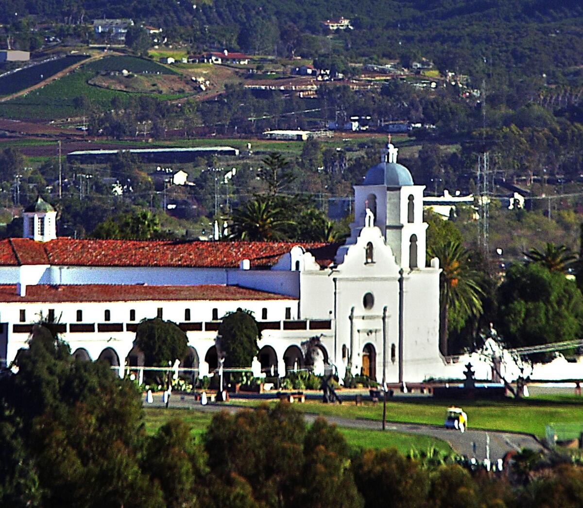 The beautiful buildings are a stunning reminder of California's mission past.