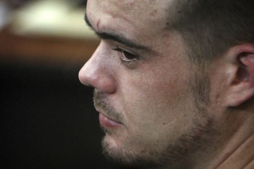 FILE - Joran van der Sloot sits in the courtroom before his sentencing at San Pedro prison in Lima, Peru, Jan. 13, 2012. The government of Peru on Wednesday, May 10, 2023, issued an executive order allowing the temporary extradition to the United States of the prime suspect in the unsolved 2005 disappearance of American Natalee Holloway in the Dutch Caribbean island of Aruba. (AP Photo/Karel Navarro, File)