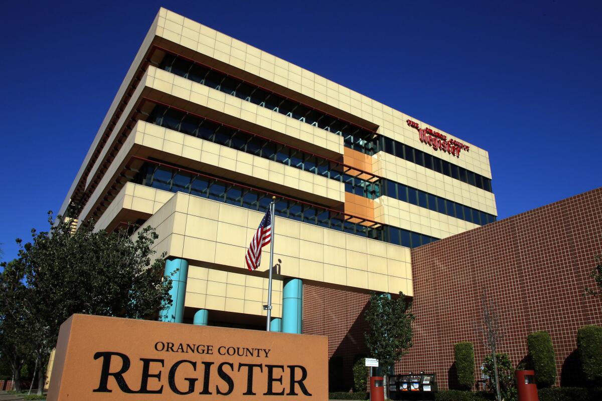 Developer Mike Harrah says he might back out of a group that is trying to mount a bid for the Orange County Register and other assets of Freedom Communications.