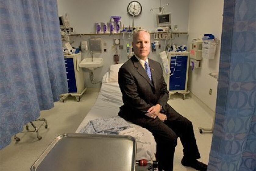 Chris Van Gorder, president and CEO of Scripps Health, at Scripps Memorial Hospital La Jolla last month. (Earnie Grafton / Union-Tribune)
