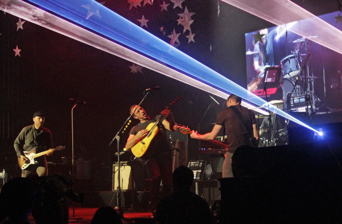 Coldplay performs Monday night at UCLA's Royce Hall.