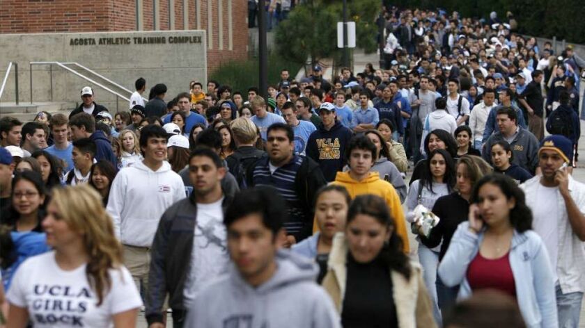 UCLA students on campus in 2006.