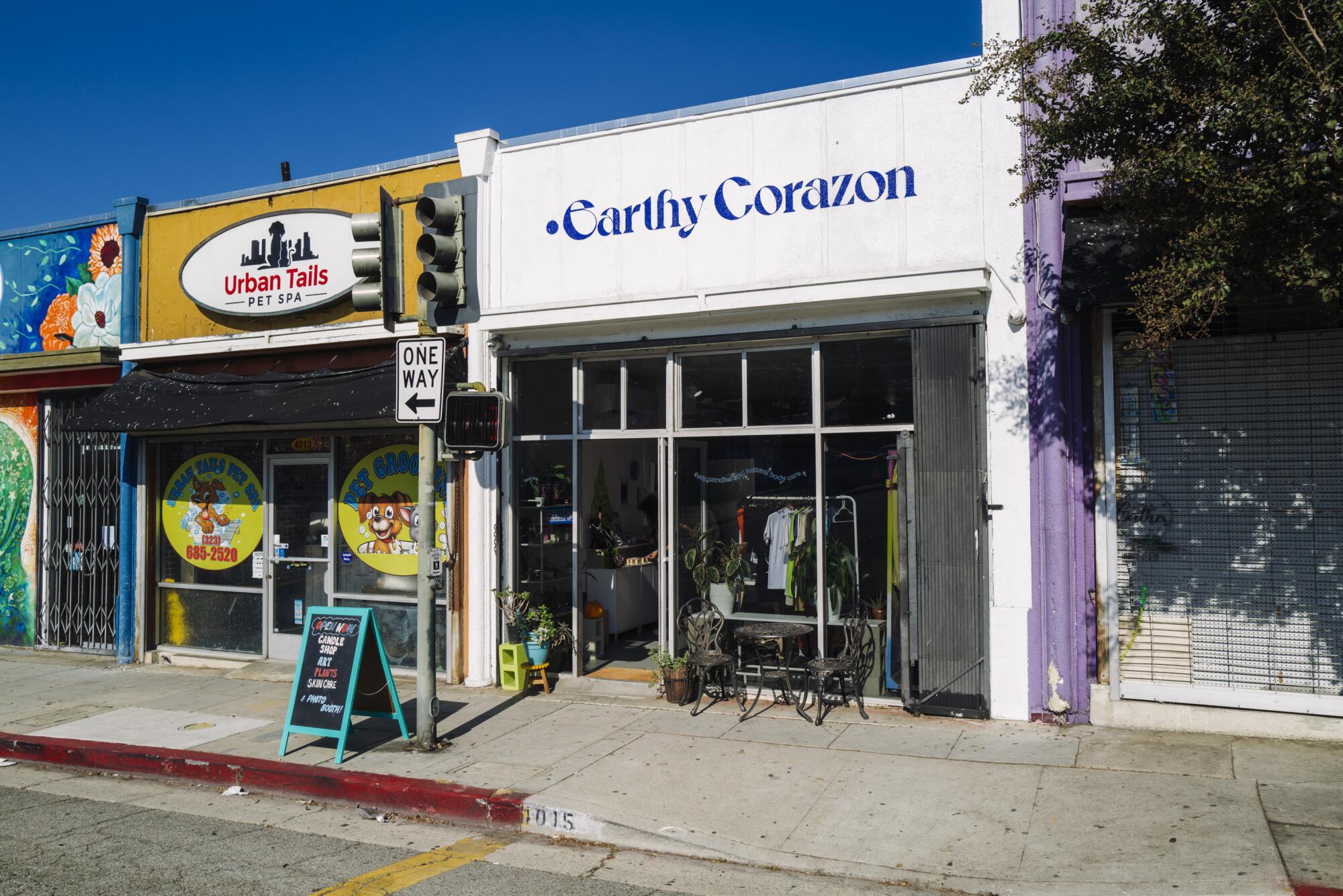 The facade of Earthy Corazon in Los Angeles
