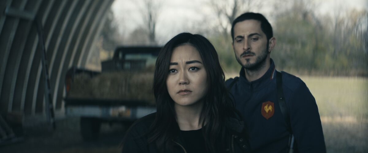 After some tough times, things are looking up for Kimiko (Karen Fukuhara) and Frenchie (Tomer Kapon) of "The Boys."