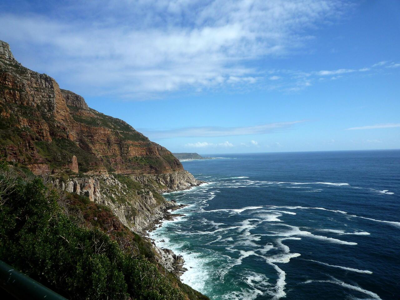 Chapman's Peak Drive, winding south from Cape Town, is a popular coastal route in South Africa. Natural beauty is a strong draws to Cape Town and the Western Cape.