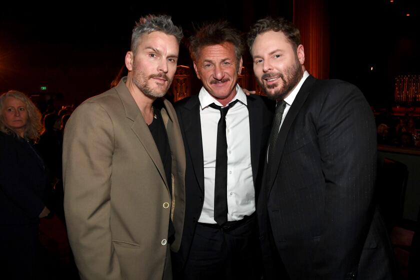 Balthazar Getty, Sean Penn and Sean Parker attend CORE Gala: A Gala Dinner to Benefit CORE and 10 Years of Life-Saving Work Across Haiti & Around the World at the Wiltern in Los Angles on Jan. 15, 2020.