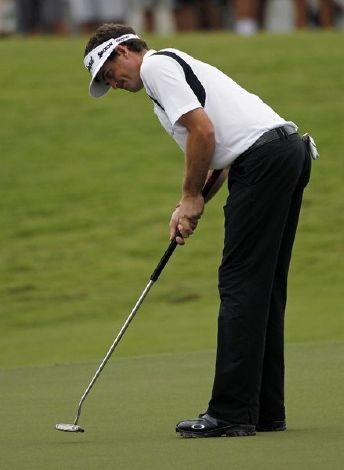 Belly putters, like this one used by Keegan Bradley, could be banned soon.