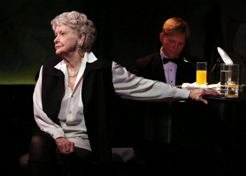 Elaine Stritch performs at the Cafe Carlyle in New York, with Rob Bowman at the piano.
