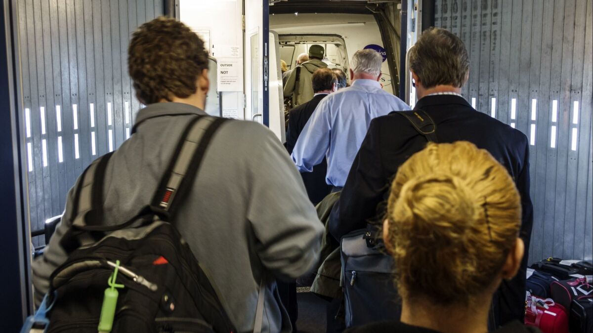 Your trip from gate to seat is affected by variables including the most unpredictable of all: human behavior.
