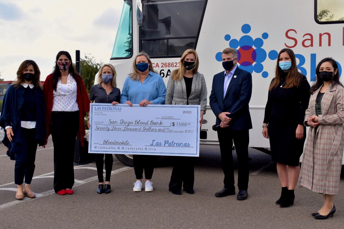 Las Patronas granted $73,000 to the San Diego Blood Bank.